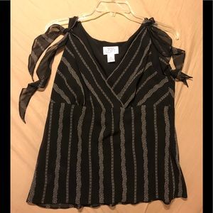 Black Ann Taylor loft dressy casual sleeveless shirt